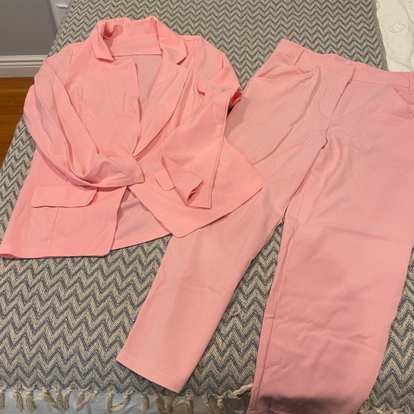 Woven Suit Blazer & Pants Set – Weissman Mixify – Adult Medium Pink - Picture 4 of 10